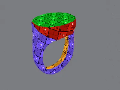 Low Poly Bronze Celtic ring Anillo Celta bronce Low-poly 3D model