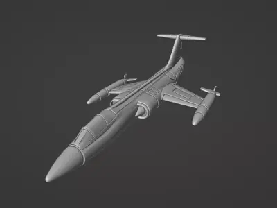 Lockheed F-104 Starfighter 3D print model