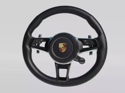Steering Wheel Porsche 911 Turbo S By Nikdox Low-poly 3D model