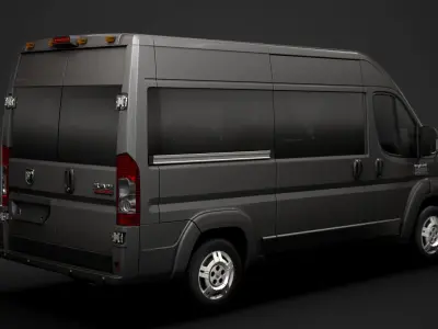 Ram Promaster Window Van 1500 HR 136WB 2020 3D model