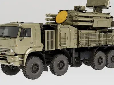 Pantsir S2 Air Defense System 3D model