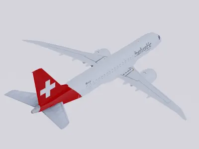 Embraer E-190 E-2 helvetic Airways 3D model