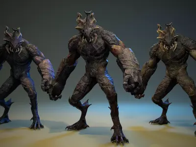 Armored Beetle 03 Low-poly 3D model