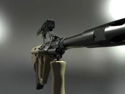 AUG A3 Austrian assault rifle for FPS Low-poly 3D model