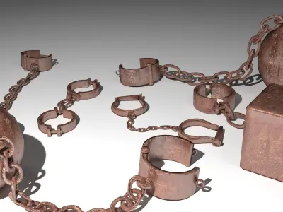 Old shackles 3D model