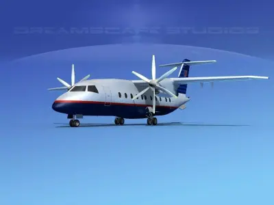 Dornier Do-328-130 United Express 3D model