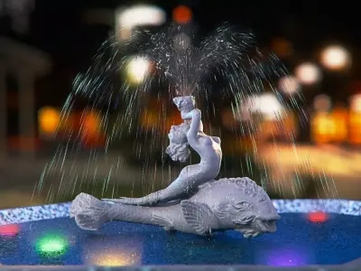 Fountain Mermaid 3D model