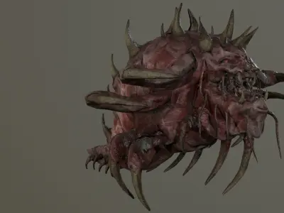 Monster Bug Multiped Low-poly 3D model