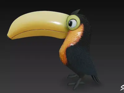 Tukanno Bananno - Italian Brainrot Low-poly 3D model