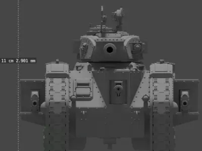 Custom leman russ imperial guard main battle tank 3D model