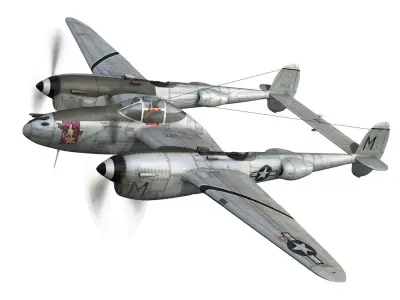 Lockheed P-38 Lightning - Ready Maid 3D model