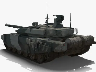 T-90 MS Regular Dirt Low-poly 3D model
