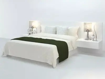modern bed Free 3D model get