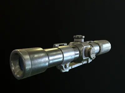 WW2 Scope sight PBR Low-poly 3D model