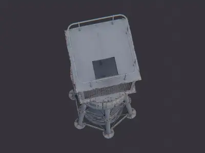 Weathered Lighthouse Tower Exterior Low-poly 3D model