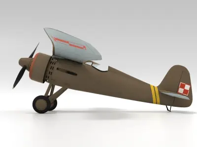 Very simple PZL P11c Polish Air Force 3D model