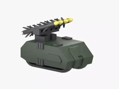 Army Tank 3D Illustration 3D model