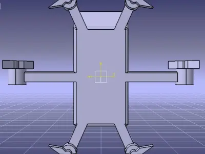 Advanced Dual-Propeller Drone Design 3D model