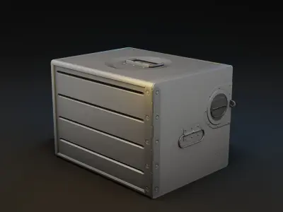 Food Metal Box Tray Low-poly 3D model