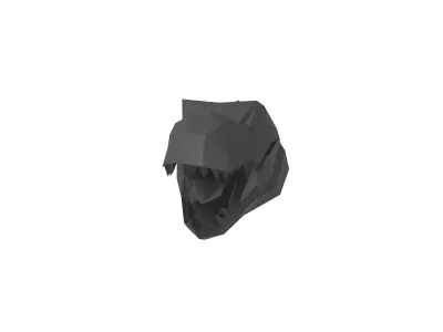 Tyrannosaurus Rex Head v1 001 Low-poly 3D model