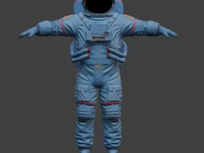 Realistic Astronaut Space Suit 3D model 6