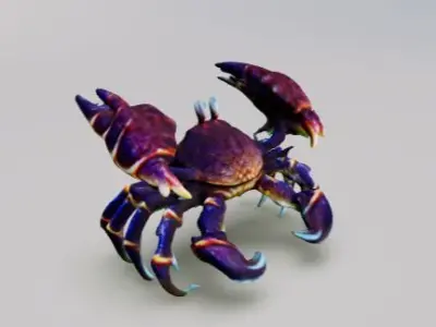 a crab with 10 claws 3D model