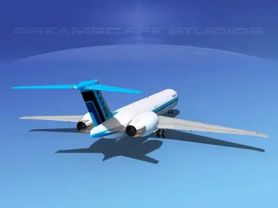 McDonnell Douglas MD-87 Rand Air Charter 3D model