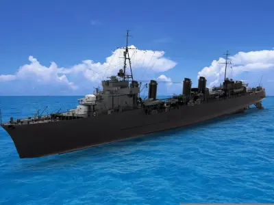 Guepard class destroyer 3D model