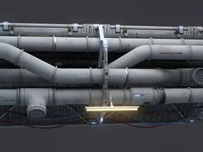 Sci-Fi Kit Free 09 vent pipe Free low-poly 3D model