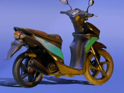 AUTOMATIC BIKE - LOW POLY 3D model