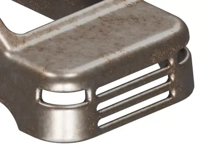 Rusty Passenger Car Frame 3D model