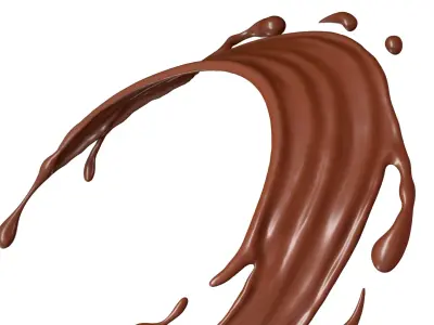 Chocolate Splash Free 006 3D model