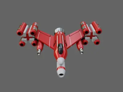 Attack Spacecraft - Nave Low-poly 3D model