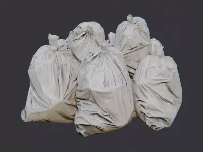 Hazmat Bag Military Prop for Film and VFX Low-poly 3D model