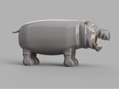 HIPPO 3D Model hippopotamus Free 3D print model