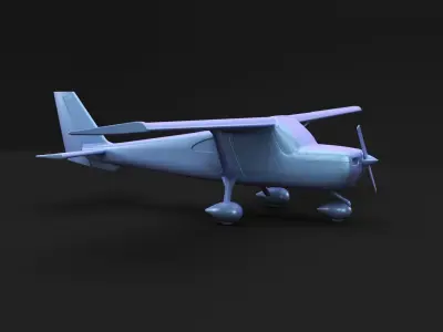 Small classic plane 3D model