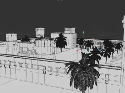 Qasr Al Hosn Fort Abu Dhabi- Historic 3D Model Low-poly 3D model