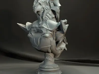 Creature Bust 2 3D  PRINT  ZTL OBJ STL 3D print model
