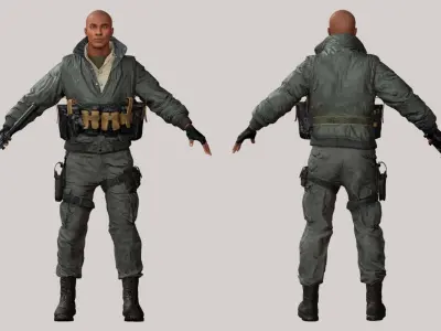 Marcus Elite Operative  Stealth Mission Low-poly 3D model