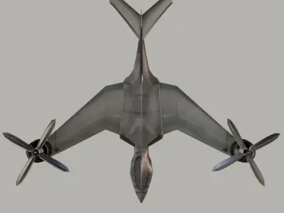 Avio copter aircraft concept Low-poly 3D model