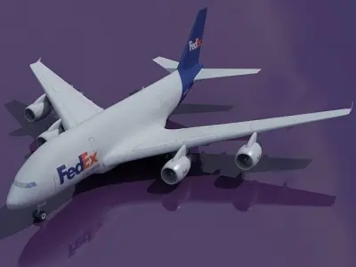 FedEx 3D Model Airbus A380 3D model