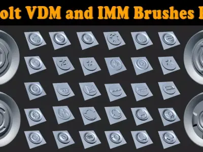 90 Bolt VDM and IMM Brushes Pack 3D model