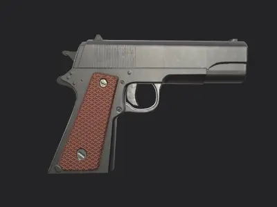 Pistol M1911 - Asset Weapon Free low-poly 3D model