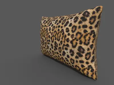 Cushion furniture Low-poly 3D model 7