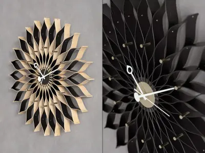 Sunflower Clock Free 3D model