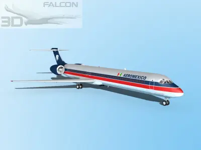 Falcon3D MD-80 AeroMexico 3D model