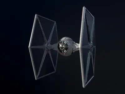 Tie Fighter   Low-poly 3D model