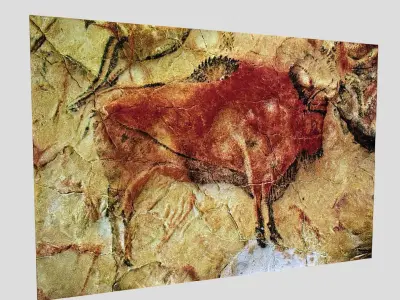 Paleolithic Art-Altamira Cave-prehistory Low-poly 3D model