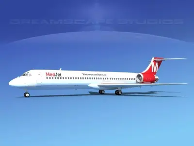 McDonnell Douglas MD-87 MedJet 3D model