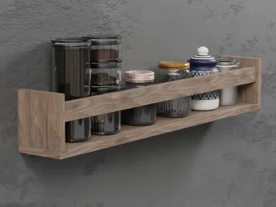 Wall Jars Shelf Free 3D model